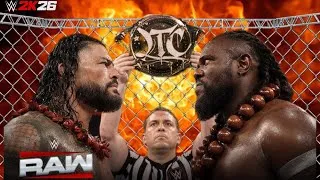 Thumbnail: Oba Femi Vs Roman Reigns WWE Raw Netflix 20 Aug 2026 4K Gameplay simulation #gaming #wwe #ps5 