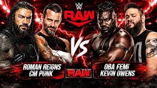 Thumbnail: Roman Reigns & Cm Punk vs Oba Femi & Kavin Owens WWE Raw Netflix 19 Aug 2026 4k #gaming #ps5 