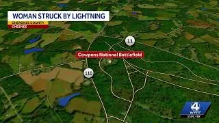 Thumbnail: Officials say woman struck by lightning at Cowpens battlefield