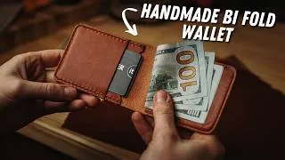 Thumbnail: Making A Handmade Minimalist Bi Fold Leather Wallet - Leathercraft ASMR