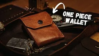 Thumbnail: Making A HANDMADE One Piece Leather Wallet - Leathercraft ASMR
