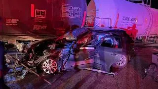 Thumbnail: Train hits vehicle in Courtland