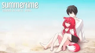 Thumbnail: Summertime (Arrange ver.) - cinnamons × evening cinema / 麦吉_Maggie x 盖盖Nyan｜XaeReku Cover