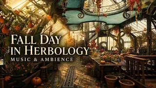 Thumbnail: Fall Day in the Hogwarts Herbology Greenhouse 🍂 | Harry Potter Music & Ambience