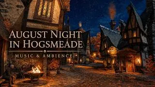 Thumbnail: August Night in Hogsmeade Village | 🌙 Lanterns, Shops, & Moonlight | Harry Potter Music & Ambience