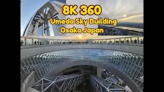 Thumbnail: 8K 360° Video of Umeda Sky Building Osaka Japan Rooftop View Walking Tour