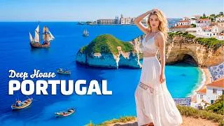 Thumbnail: Portugal 4K Coastal Beauty 🌊 Golden Cliffs & Unreal Atlantic Ocean Views | Deep House Chill