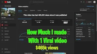 Thumbnail: How much I made with 1 viral video on Youtube ( Adsense earnings )