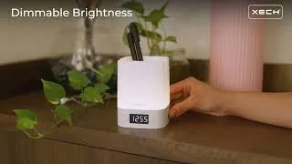 Thumbnail: Digital Clock with Ambient Light, Pen Stand & Phone Holder | Rechargeable LED Clock | Nova Digital
