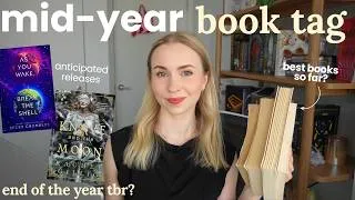 Thumbnail: MID-YEAR BOOK TAG 📝 best books of 2026 (so far!), anticipated book releases, reading plans and more!