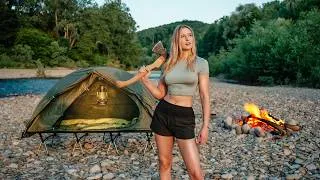 Thumbnail: 35 hours Solo Camping with My Rescue Dog Bruno | Mountain Stream, Campfire Cooking & Nature ASMR