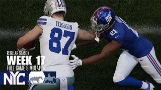 Thumbnail: Giants vs. Cowboys | 2026 Season Week 17 | Madden NFL 27 Simulation