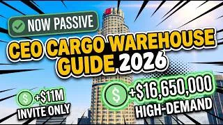 Thumbnail: CEO Cargo Warehouse Guide 2026 New Passive Method GTA Online GTA 5 GTA 6