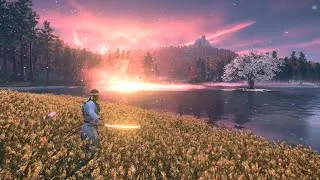 Thumbnail: Ghost of Tsushima - Windy Landscape in 4K HDR [Wallpaper] [No Music]