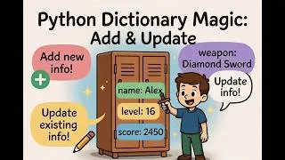 Thumbnail: 24. Python dictionary add/update inforamtion