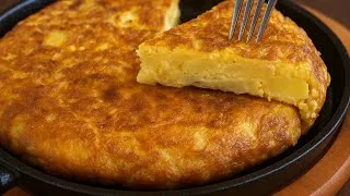 Thumbnail: Only 2 Potato, 3 Ingredient  Potatoes, Egg, Onion! Spanish omelette   Potatoes With Eggs Recipes