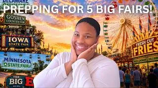 Thumbnail: A Real Week Preparing for 5 Huge State Fairs 🎡 Booth display, making inventory & scheduling