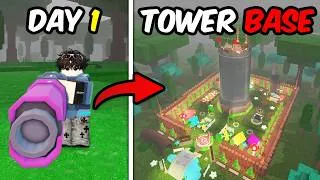 Thumbnail: I built a Tower Base in 99 Nights in the Forest!