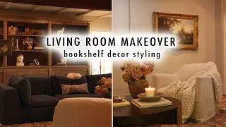 Thumbnail: LIVING ROOM MAKEOVER (Before & After) *Bookshelf Decor Styling* | XO MaCenna