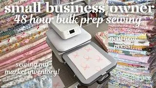 Thumbnail: 48 HOURS OF PREP FOR MY NEXT MARKET!🧵⭐️ || come to work with me to sew bible sleeves for market!