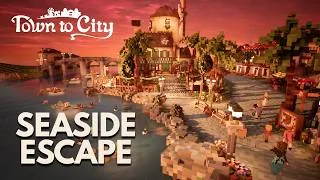 Thumbnail: I Built a Cozy Waterfront Boardwalk, Bakery & Café in Town to City! 🌊