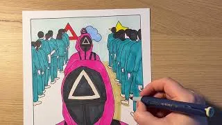 Thumbnail: Watch At 2x - Squid Game Coloring Paper
