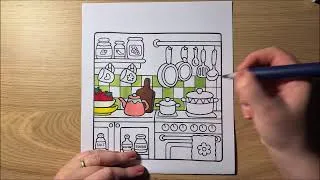 Thumbnail: I Color Tiny Kitchen Corner With Brush Markers