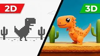 Thumbnail: I Made Chrome Dino game in 3D using AI | Tripo3D - Smart AI 3D generation 