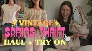 Thumbnail: ✨VINTAGE✨ SPRING THRIFT TRY ON HAUL!! (coach, Suzy sheir, vans & much more!!)