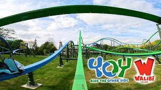 Thumbnail: YoY Thrill - (Green Track) Single Rail Racing Coaster 4K Front Seat POV - Walibi Holland