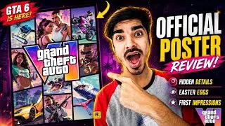 Thumbnail: GTA 6 Official Poster Review 😱 Hidden Details Explained 😍 Grand Theft Auto VI Official Cover Art