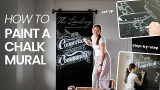 Thumbnail: How to Paint a Chalk Mural Step by Step | Full Behind-the-Scenes Process 🖤