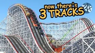 Thumbnail: Triple Tracked Twisted Colossus - Six Flags Would Not Attempt | Magic Mountain NoLimits 2 Coaster