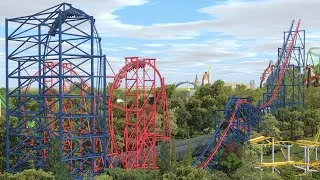 Thumbnail: Batman & Robin: The Chiller - NoLimits 2 Recreation - Six Flags Great Adventure - Defunct Coaster