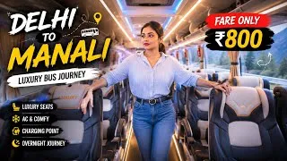 Thumbnail: Delhi to Manali in Just ₹800 😱 | Budget Manali Trip 2026 | Full Travel Vlog | hostels in Manali 
