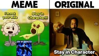 Thumbnail: Stay In Character Backrooms Meme vs Original Scene