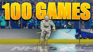 Thumbnail: I Played 100 Games of NHL 25 World of Chel... here's what happened!