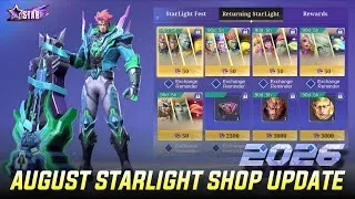 Thumbnail: AUGUST STARLIGHT SHOP UPDATE 2026 | ALL REWARDS IN AUGUST STARLIGHT SKIN 2026 | ML LEAKS