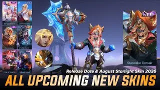 Thumbnail: ALL UPCOMING SKIN MOBILE LEGENDS - RELEASE DATE & AUGUST STARLIGHT SKIN 2026 | ML LEAKS