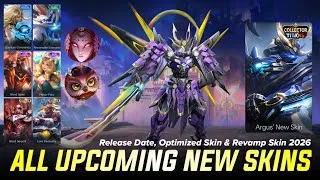 Thumbnail: ALL UPCOMING SKIN MOBILE LEGENDS - RELEASE DATE, REVAMP SKIN & OPTIMIZED SKIN 2026 | ML LEAKS