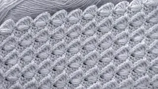 Thumbnail: Cute, Creative Crochet Stitch 🩶🤍 Perfect and Quick Baby Blanket 