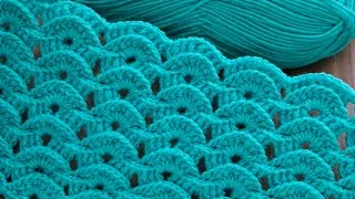 Thumbnail: New Unique Crochet Pattern ✨️ Easy Two Row Repeat 