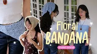 Thumbnail: How to Crochet a Floral Lace Bandana | Easy Step by Step Tutorial