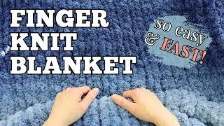 Thumbnail: Chunky Knit Blanket Tutorial for Beginners (No Needles!)