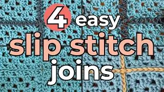 Thumbnail: 4 Easy Methods For Joining Granny Squares (No Sew!)