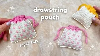 Thumbnail: How To Crochet a Drawstring Pouch For Absolute Beginners Tutorial✨