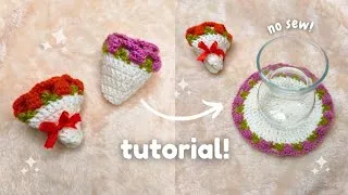 Thumbnail: How To Crochet Flower Bouquet Coaster For Beginners🌷Crochet Tutorial