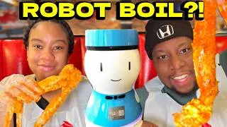 Thumbnail: Seafood Boil Mukbang at Robot Boil House... King Crab, Crab Legs & MORE 🦀🔥