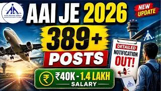 Thumbnail: AAI Jobs 2026 | Airport Authority of India में Job पाने का ये है सही समय🔥 | Complete Details