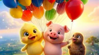 Thumbnail: Kiwi Bird And The New Wings! – Yellow Ducky and Pink Piglet Help It Fly | Fun Animal Adventures